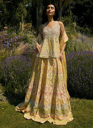 Mala Destination Wedding '26 - Jamaya Peplum With Printed Lehenga