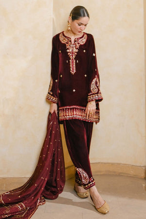 Qissa Luxury Velvets '26 - Kahani Shirt And Dupatta