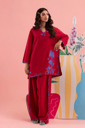New In '26 - Stitched Embroidered Cambric Shirt + Shalwar | SS26ESE360P2T