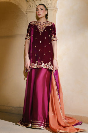 Qissa Luxury Velvets '26 - Reet Shirt And Dupatta