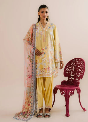 Printopia '26 - Printed Embroidered 3 PC Suit | 17019/201/501