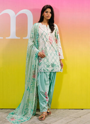Printopia '26 - Printed Embroidered 3 PC Suit | 17093/201/355