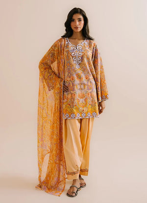 Printopia '26 - Printed Embroidered 3 PC Suit | 17179/201/521