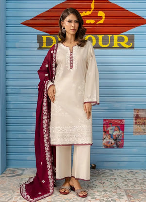 Desi Detour '26 - Embroidered 3 PC Suit | 16788/401/107