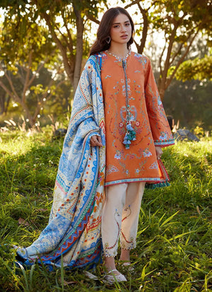 Luxury Lawn Unstitched '26 - Lucia Burnt Orange