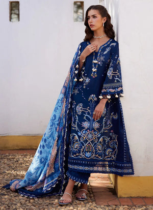 Luxury Lawn Unstitched '26 - Nia Navy