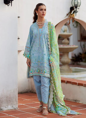 Luxury Lawn Unstitched '26 - Sienna Sky Blue