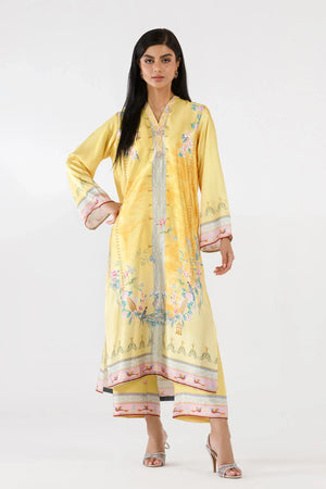 New In '26 - Stitched Printed Satin Shirt + Culotte | SS26STP713P2T