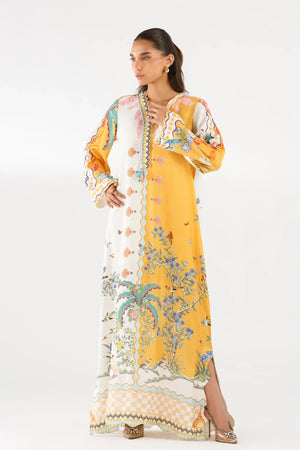 New In '26 - Stitched Printed Raw Silk Shirt | SS26STP729