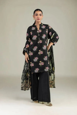 New In '26 - Black Floral Kurta | 1-26-229-A-D2