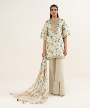 Intermix '26 - 3 Piece - Embroidered Lawn Suit | EDYS26V0155B