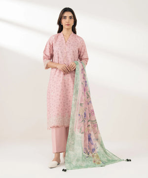 Intermix '26 - 3 Piece - Embroidered Zari Lawn Suit | PEDYS26V0122