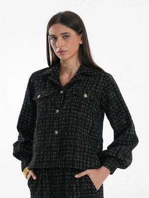 BeyondWinter FW '25 - Monochrome tweed jacket