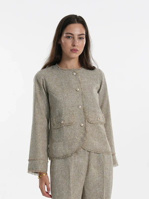 BeyondWinter FW '25 - Fray Edges Tweed Jacket