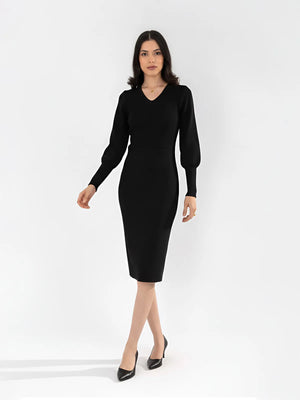 BeyondWinter FW '25 - Noir Knit Dress