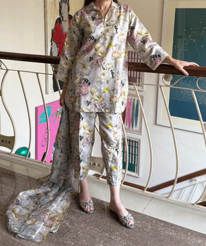 Digitally Printed Winter Shawl Collection '25 - Lilac Love