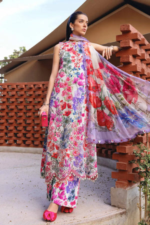 M-prints '26 - 3 Piece Unstitched Embroidered Lawn Suit | MPT-2902-A