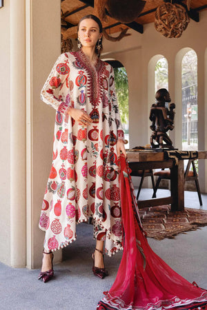M-prints '26 - 3 Piece Unstitched Embroidered Lawn Suit | MPT-2903-A