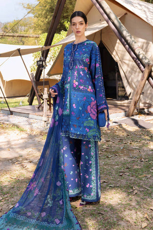 M-prints '26 - 3 Piece Unstitched Embroidered Lawn Suit | MPT-2904-B