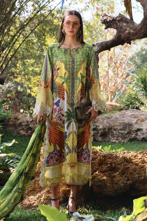M-prints '26 - 3 Piece Unstitched Embroidered Lawn Suit | MPT-2905-B
