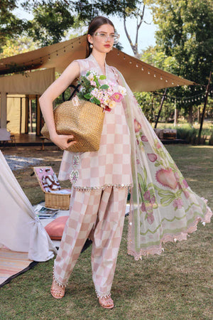 M-prints '26 - 3 Piece Unstitched Embroidered Lawn Suit | MPT-2906-A