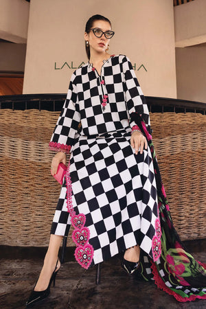 M-prints '26 - 3 Piece Unstitched Embroidered Lawn Suit | MPT-2906-B