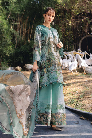 M-prints '26 - 3 Piece Unstitched Embroidered Lawn Suit | MPT-2907-A