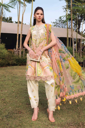 M-prints '26 - 3 Piece Unstitched Embroidered Lawn Suit | MPT-2908-A