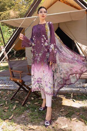 M-prints '26 - 3 Piece Unstitched Embroidered Lawn Suit | MPT-2909-B