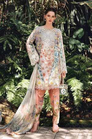 M-prints '26 - 3 Piece Unstitched Embroidered Lawn Suit | MPT-2910-B