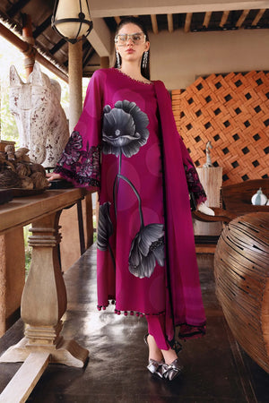 M-prints '26 - 3 Piece Unstitched Embroidered Lawn Suit | MPT-2913-B