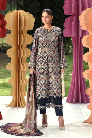 MPrints The Sun Club '26 - 3 Piece Unstitched Embroidered Lawn Suit | MPB3003-999-00B