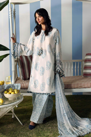MPrints The Sun Club '26 - 3 Piece Unstitched Embroidered Lawn Suit | MPA3009-999-00A