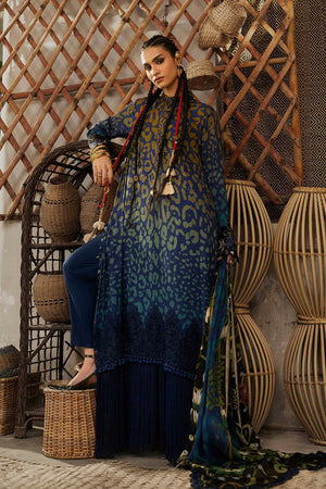 M Prints '26 - 3 Piece Unstitched Embroidered Linen Suit | MPT-3101-B