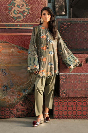M Prints '26 - 3 Piece Unstitched Embroidered Cambric Suit | MPT-3103-A