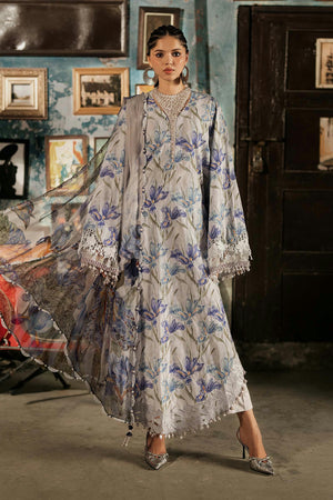 M Prints '26 - 3 Piece Unstitched Embroidered Cambric Suit | MPT-3104-A