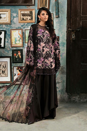 M Prints '26 - 3 Piece Unstitched Embroidered Cambric Suit | MPT-3104-B