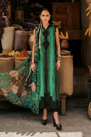 M Prints '26 - 3 Piece Unstitched Embroidered Linen Suit | MPT-3105-A