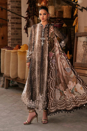 M Prints '26 - 3 Piece Unstitched Embroidered Linen Suit | MPT-3105-B