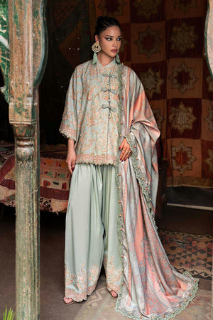 M Prints '26 - 3 Piece Unstitched Embroidered Irish Linen Suit | MPT-3108-B