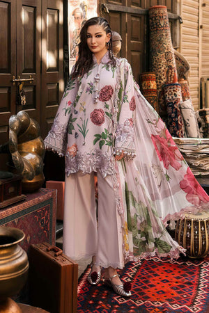 M Prints '26 - 3 Piece Unstitched Embroidered Cambric Suit | MPT-3109-A
