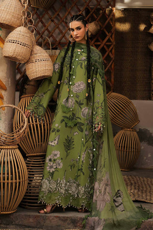 M Prints '26 - 3 Piece Unstitched Embroidered Cambric Suit | MPT-3109-B