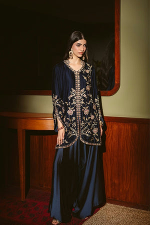 The Overture '26 - Navy Midnight Velvet Jacket Set (D-03)