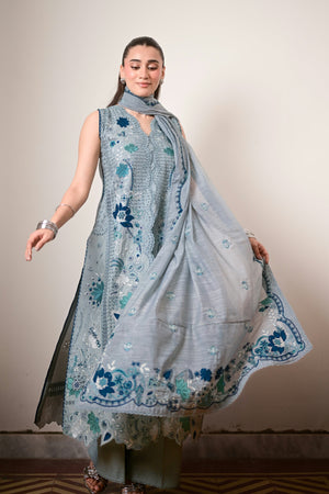 Summer Lawn Vol 2 '26 - REEM LUXURY EMBROIDERED LAWN SET (NEL-26615) EID UL ADHA 2026