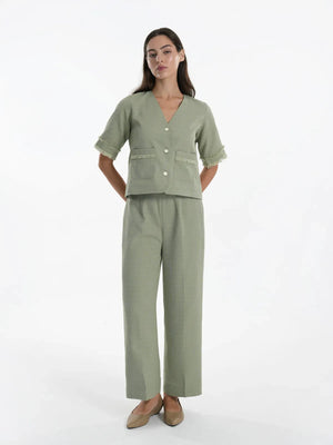 BeyondWinter FW '25 - Sage Green Tweed Co-Ord