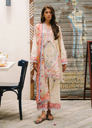Printopia '26 - Printed Embroidered 3 PC Suit | 17102/201/503