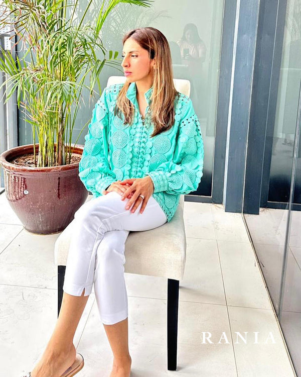 Rania Clothing Shirt - Turquoise  (RTS)