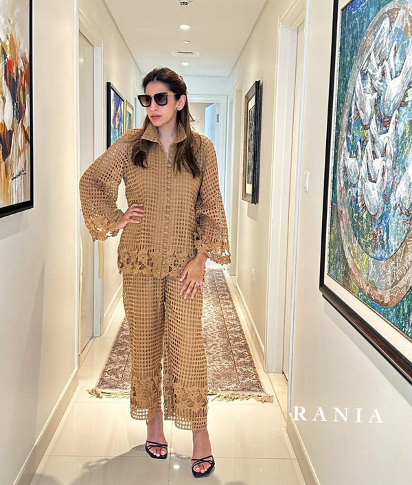 Rania Co-ord set-Brown-Rania Clothing