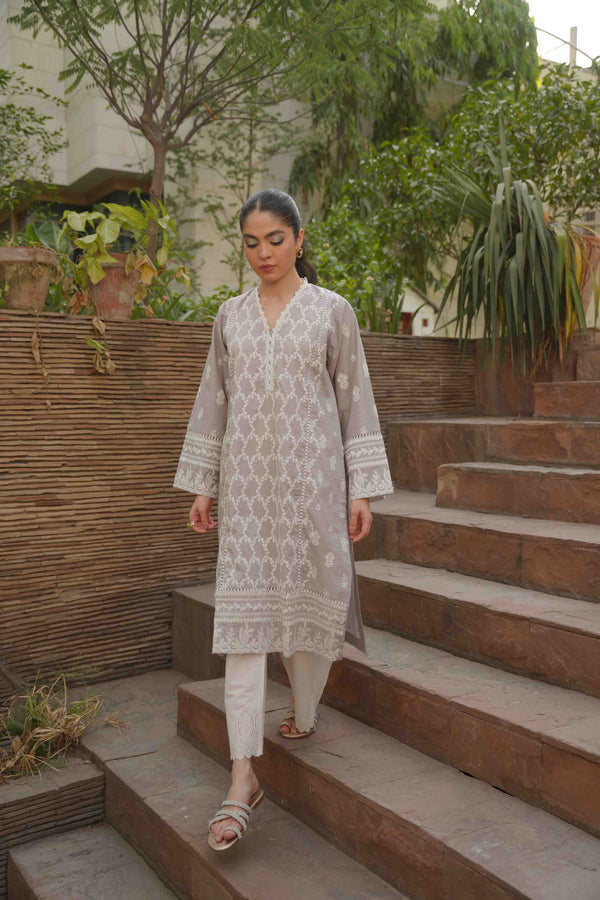 Eid Edit '24 - Geranium Kurta - Grey