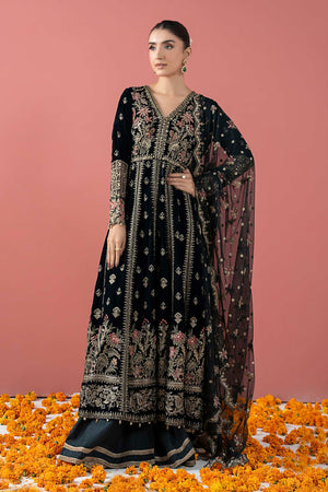 Luxury Formals Velvet '26 - 3 Piece Embroidered Velvet Suit | SFW2501-GRN